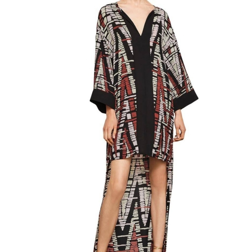 HIGH LOW CHEVRON PRINTED DRESS